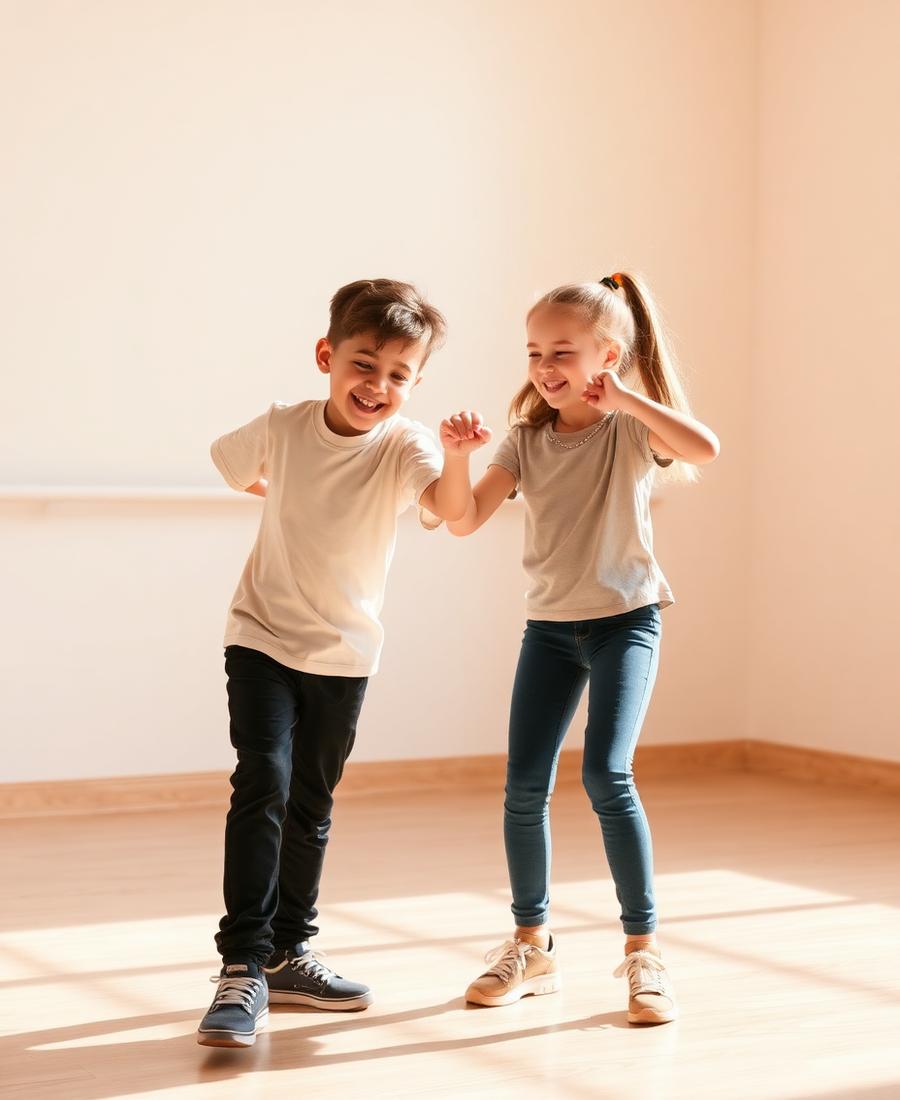 Giovani allievi durante una lezione — Danza Contemporanea