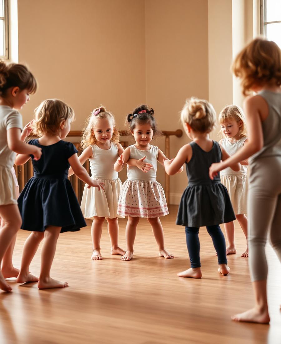 Giovani allievi durante una lezione — Danza Moderna